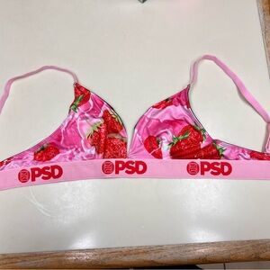 PSD Pink Strawberry Print Bra